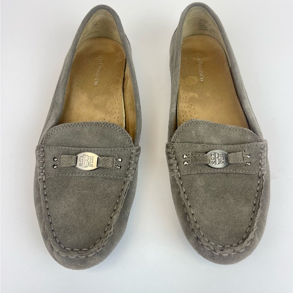 G.H. Bass & Co Beamer Penny Loafers Shoe Size 8.5M Gray Suede - Picture 2 of 13